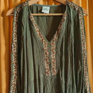 Knox Rose Embroidered Detail Boho Dress